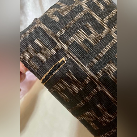 🤍VTG FENDI BAGUETTE ZUCCA Zucchino TOBACCO Pochette Shoulder Bag🤍🍬 - Picture 9 of 17
